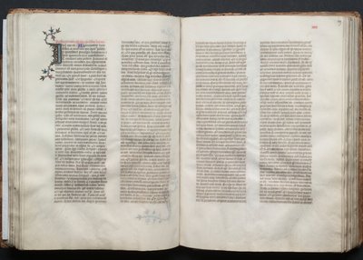 A Gotha Misekönyv: Fol. 48v, szöveg, c. 1375. alkotó: Master of the Boqueteaux