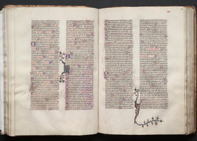A Gotha Misekönyv: Fol. 53v, szöveg, c. 1375. alkotó: Master of the Boqueteaux