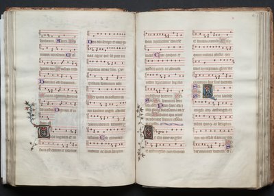 A Gotha Misekönyv: Fol. 61v, szöveg, c. 1375. alkotó: Master of the Boqueteaux