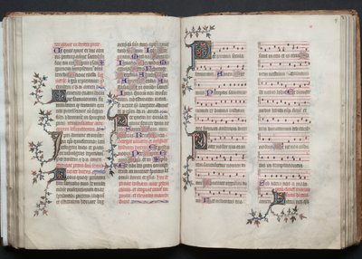 A Gotha Misekönyv: Fol. 66v, szöveg, c. 1375. alkotó: Master of the Boqueteaux