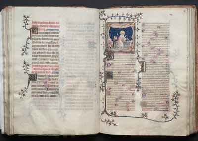 A Gotha Misekönyv: Fol. 68v, szöveg, c. 1375. alkotó: Master of the Boqueteaux