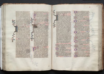 A Gotha Misekönyv: Fol. 72v, szöveg, c. 1375. alkotó: Master of the Boqueteaux