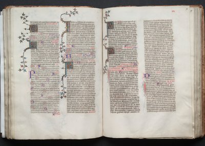 A Gotha Misekönyv: Fol. 77v, szöveg, c. 1375. alkotó: Master of the Boqueteaux