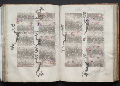 A Gotha Misekönyv: Fol. 81v, szöveg, c. 1375. alkotó: Master of the Boqueteaux