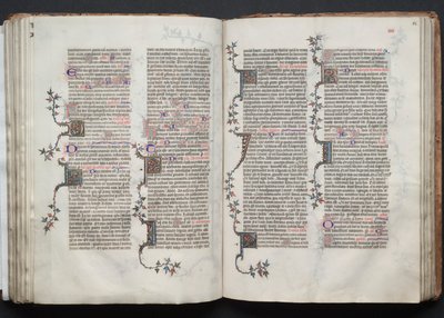 A Gotha Misekönyv: Fol. 83v, szöveg, c. 1375. alkotó: Master of the Boqueteaux