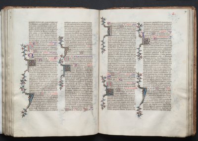 A Gotha Misekönyv: Fol. 92v, szöveg, c. 1375. alkotó: Master of the Boqueteaux