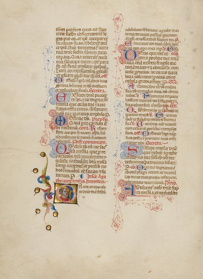 G kezdőbetű: Szent Ágota alkotó: Master of the Brussels Initials