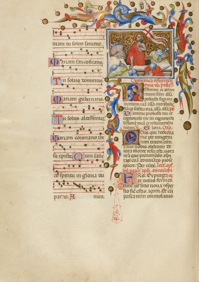 The Resurrection; Initial R: A Sleeping Soldier (Az alvó katona) alkotó: Master of the Brussels Initials