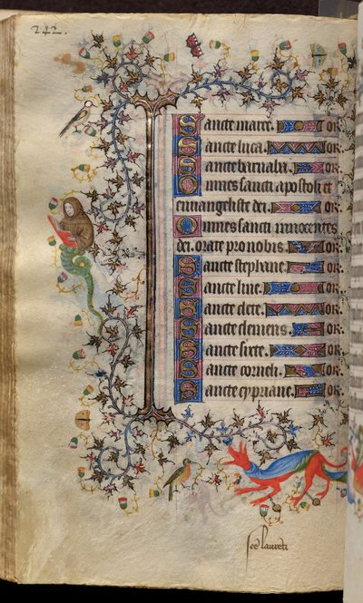 Nemes Károly, Navarra királyának (1361-1425) órái: fol. 121v, Szöveg alkotó: Master of the Brussels Initials and Associates