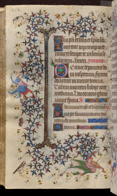 Nemes Károly, navarrai király (1361-1425) órái: fol. 134v, Szöveg alkotó: Master of the Brussels Initials and Associates