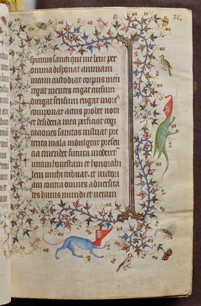 Nemes Károly, navarrai király (1361-1425) órái: fol. 16r, Szöveg alkotó: Master of the Brussels Initials and Associates