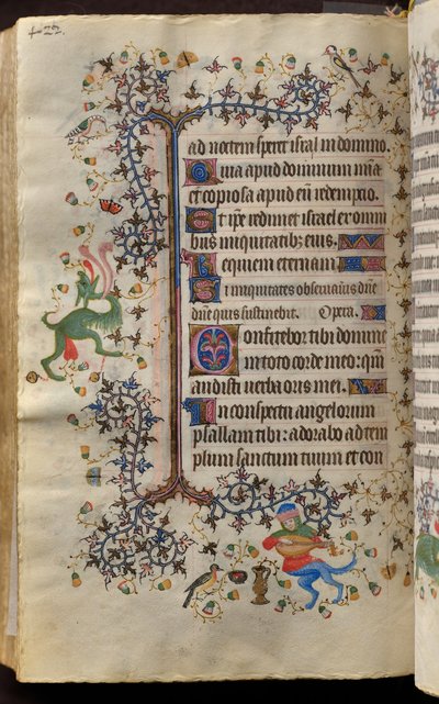 Nemes Károly, Navarra királyának (1361-1425) órái: fol. 205v, Szöveg alkotó: Master of the Brussels Initials and Associates