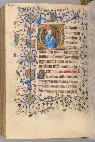 Nemes Károly, Navarra királyának (1361-1425) órái: fol. 291v, Szöveg alkotó: Master of the Brussels Initials and Associates