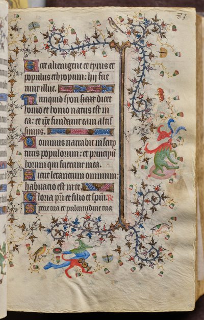 Nemes Károly, navarrai király (1361-1425) órái: fol. 42r, Szöveg alkotó: Master of the Brussels Initials and Associates