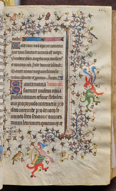 Nemes Károly, navarrai király (1361-1425) órái: fol. 51r, szöveg alkotó: Master of the Brussels Initials and Associates