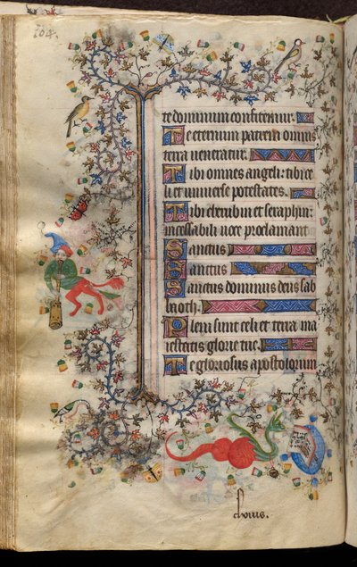 Nemes Károly, navarrai király (1361-1425) órái: fol. 52v, Szöveg alkotó: Master of the Brussels Initials and Associates