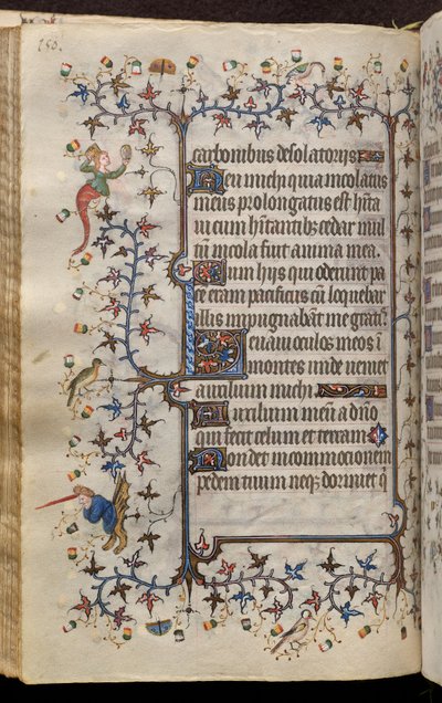 Nemes Károly, navarrai király (1361-1425) órái: fol. 75v, Szöveg alkotó: Master of the Brussels Initials and Associates