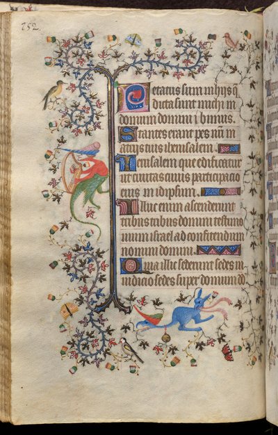 Nemes Károly, navarrai király (1361-1425) órái: fol. 76v, Szöveg alkotó: Master of the Brussels Initials and Associates