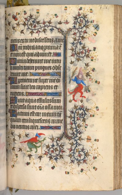 Nemes Károly navarrai király órái 1361-1425: fol. 181r, Szöveg, c. 1405. alkotó: Master of the Brussels Initials and Associates