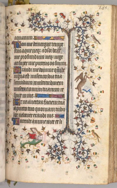 Nemes Károly navarrai király órái 1361-1425: fol. 188r, Szöveg, c. 1405. alkotó: Master of the Brussels Initials and Associates