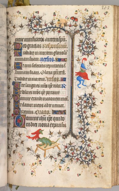Nemes Károly navarrai király órái 1361-1425: fol. 191r, Szöveg, c. 1405. alkotó: Master of the Brussels Initials and Associates