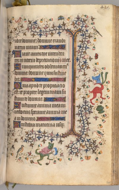Nemes Károly navarrai király órái 1361-1425: fol. 205r, Szöveg, c. 1405. alkotó: Master of the Brussels Initials and Associates