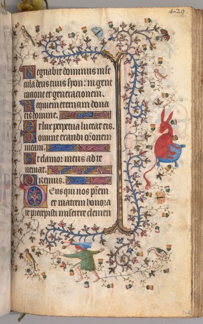 Nemes Károly navarrai király órái 1361-1425: fol. 209r, Szöveg, c. 1405. alkotó: Master of the Brussels Initials and Associates