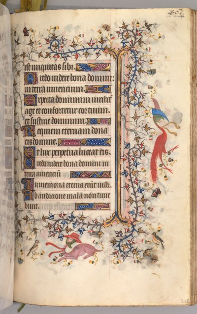Nemes Károly navarrai király órái 1361-1425: fol. 225r, Szöveg, c. 1405. alkotó: Master of the Brussels Initials and Associates