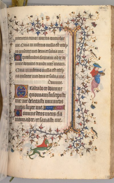 Nemes Károly navarrai király órái 1361-1425: fol. 228r, Szöveg, c. 1405. alkotó: Master of the Brussels Initials and Associates
