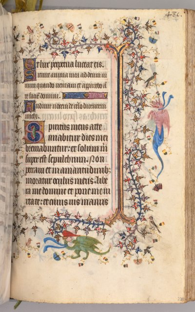 Nemes Károly navarrai király órái 1361-1425: fol. 234r, Szöveg, c. 1405. alkotó: Master of the Brussels Initials and Associates