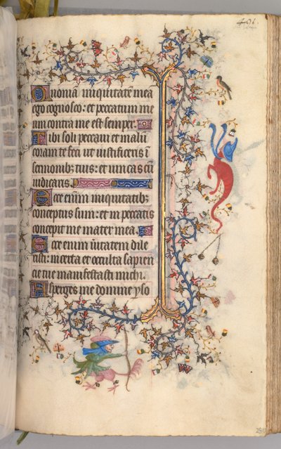 Nemes Károly navarrai király órái 1361-1425: fol. 240r, Szöveg, c. 1405. alkotó: Master of the Brussels Initials and Associates