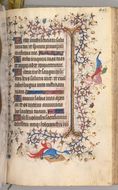 Nemes Károly navarrai király órái 1361-1425: fol. 241r, Szöveg, c. 1405. alkotó: Master of the Brussels Initials and Associates