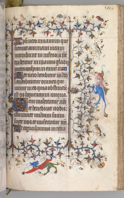 Nemes Károly navarrai király órái 1361-1425: fol. 245r, Szöveg, c. 1405. alkotó: Master of the Brussels Initials and Associates