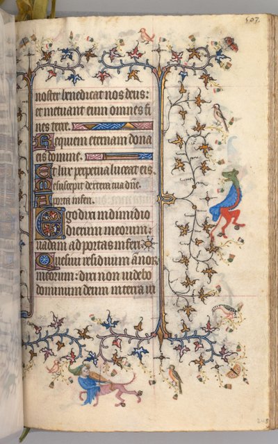 Nemes Károly navarrai király órái 1361-1425: fol. 246r, Szöveg, c. 1405. alkotó: Master of the Brussels Initials and Associates