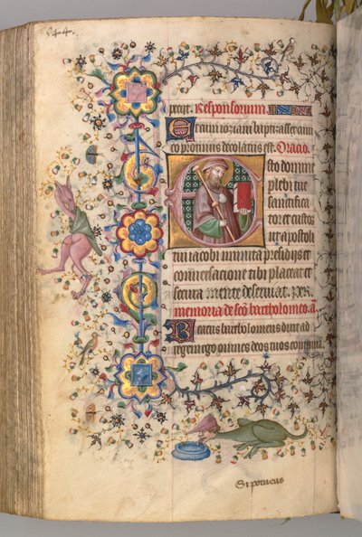Nemes Károly navarrai király órái 1361-1425: fol. 266v, St. James, c. 1405. alkotó: Master of the Brussels Initials and Associates