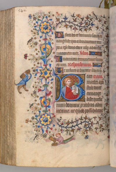 Nemes Károly navarrai király órái 1361-1425: fol. 267v, szöveg, c. 1405. alkotó: Master of the Brussels Initials and Associates