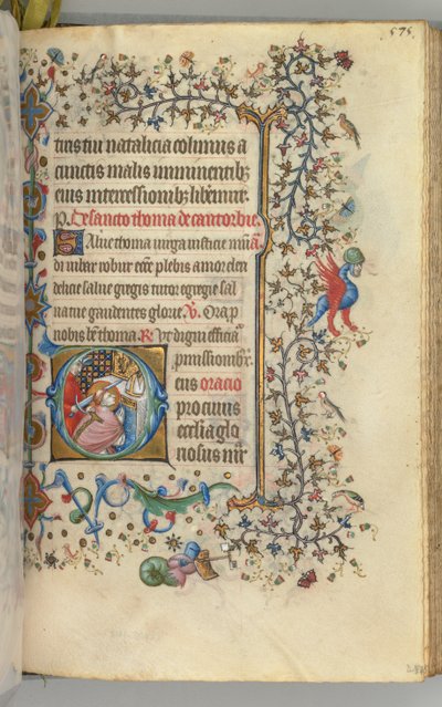 Nemes Károly navarrai király órái 1361-1425, fol. 282r, St. Thomas à Becket, c. 1405. alkotó: Master of the Brussels Initials and Associates