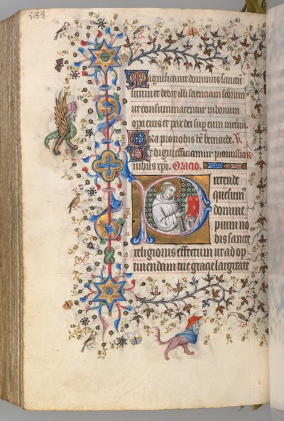 Nemes Károly navarrai király órái 1361-1425, fol. 288v, St. Hervard, c. 1405. alkotó: Master of the Brussels Initials and Associates