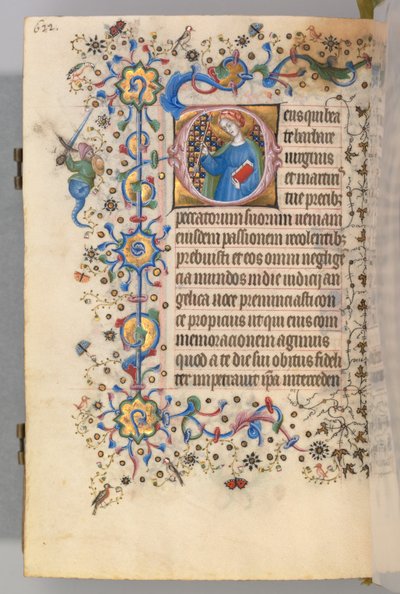 Nemes Károly navarrai király órái 1361-1425, fol. 305v, Szent Márta, c. 1405. alkotó: Master of the Brussels Initials and Associates
