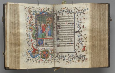 Nemes Károly navarrai király órái 1361-1425: fol. 79r, Szöveg, c. 1405. alkotó: Master of the Brussels Initials and Associates
