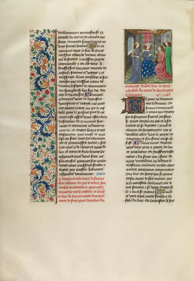 A francia király követet küld a spanyol királynak alkotó: Master of the Copenhagen Caesar