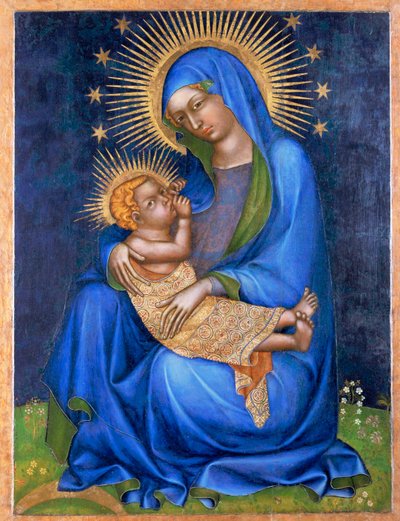 A Szűz (tempera, fa) alkotó: Master of the Cycle of Vyssi Brod