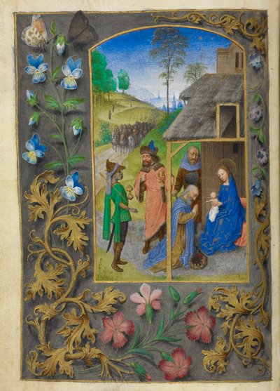 A mágusok imádása. alkotó: Master of the Dresden Prayer Books