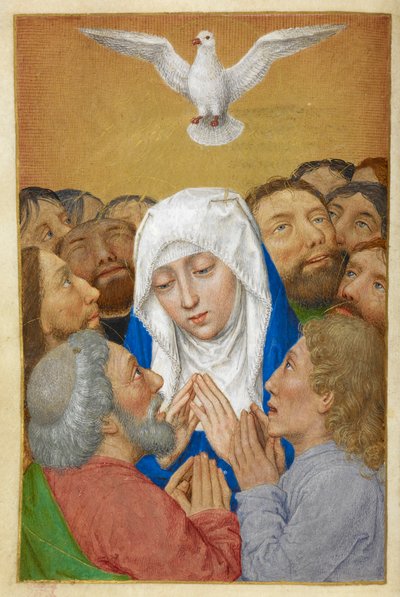A pünkösd. alkotó: Master of the Dresden Prayer Books