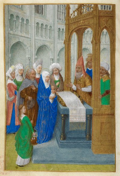 Bemutató a templomban. alkotó: Master of the Dresden Prayer Books