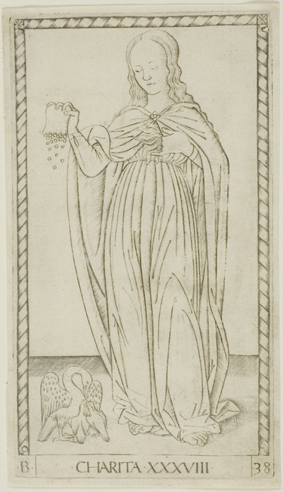 Jótékonyság, 38-as lemez a Genii and Virtues-tól alkotó: Master of the E Series Tarocchi