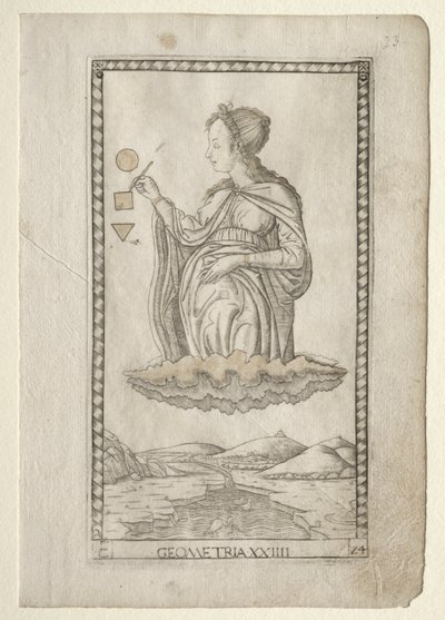 Geometria (a Tarocchiból, C sorozat: Liberal Arts, #24) alkotó: Master of the E Series Tarocchi