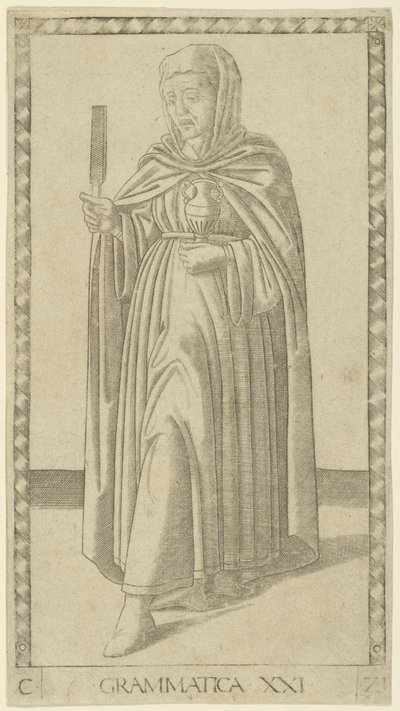 Nyelvtan, 21. tábla az Arts and Sciences-től alkotó: Master of the E Series Tarocchi