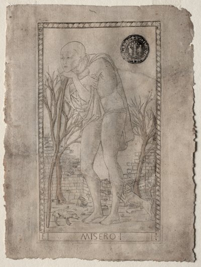 Tarot, 1467 előtt. alkotó: Master of the E Series Tarocchi