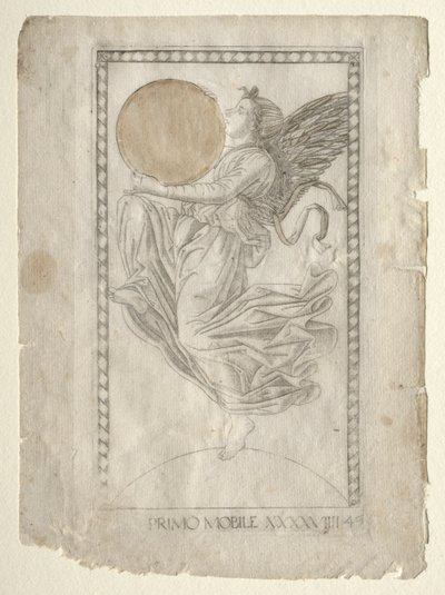 A kilencedik gömb angyala a Tarocchiból, A... sorozat, 1467 előtt. alkotó: Master of the E Series Tarocchi